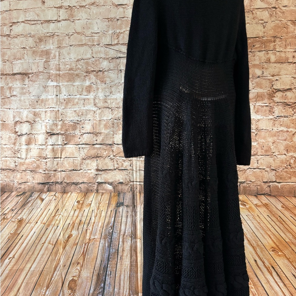 RARE Anthropologie Moth “Shooting Party” wool blend cable knit long cardigan - Picture 9 of 11
